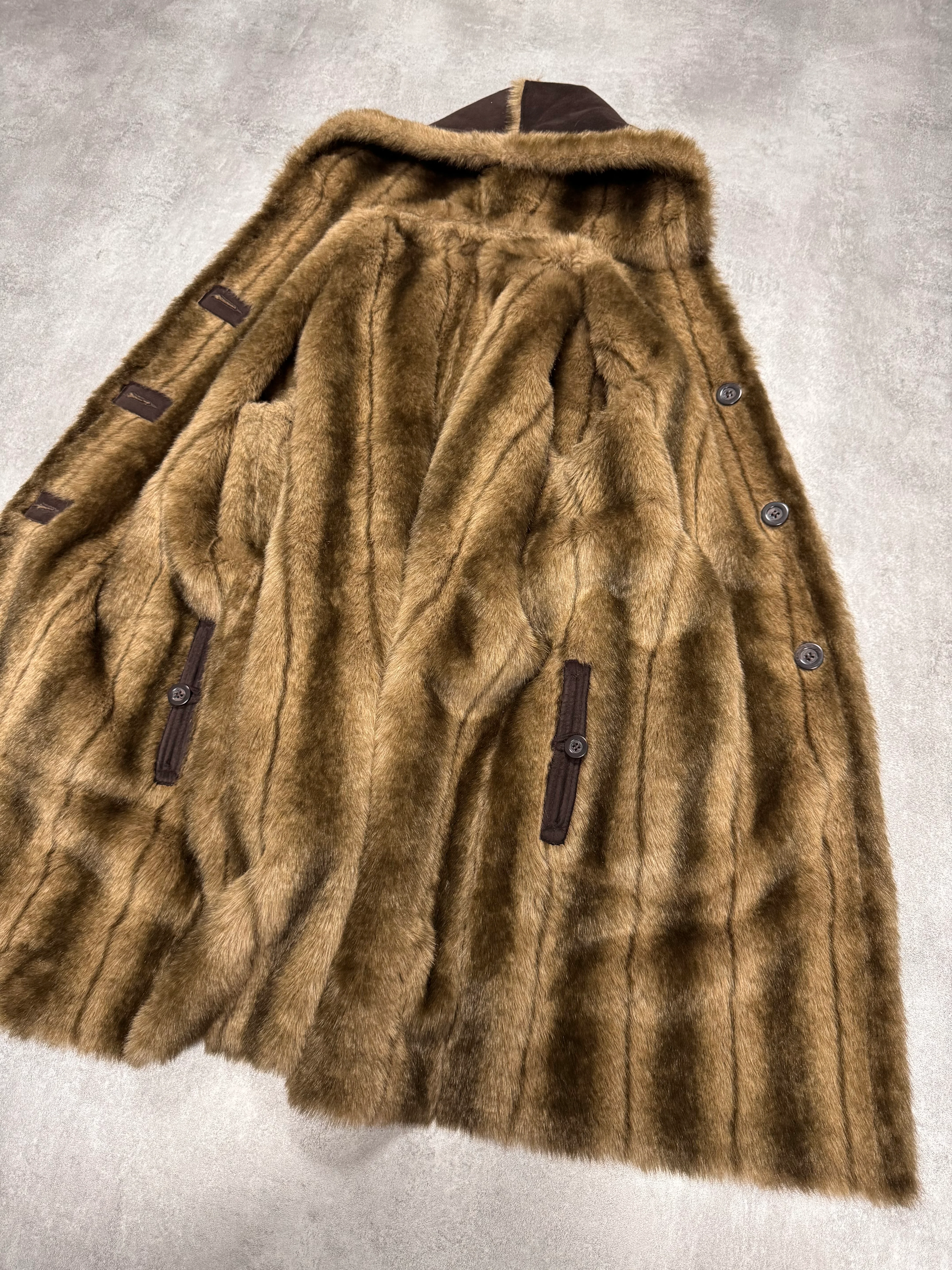 1990s Balmain Faux Fur Reversible Jacket - Image 4