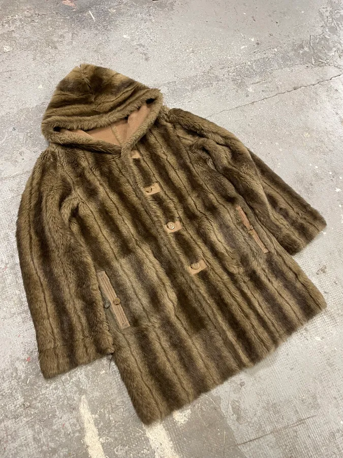 1990s Balmain Faux Fur Reversible Jacket - Image 5