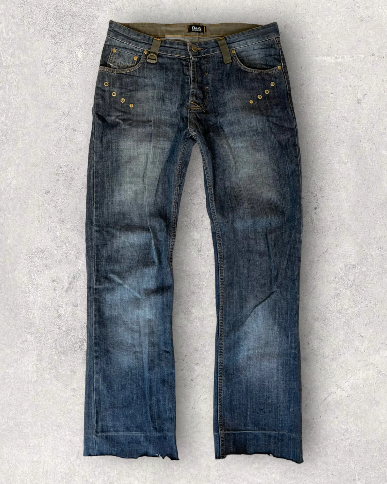 2004 Dolce & Gabbana Yoke Military Jeans (L) - Image 3