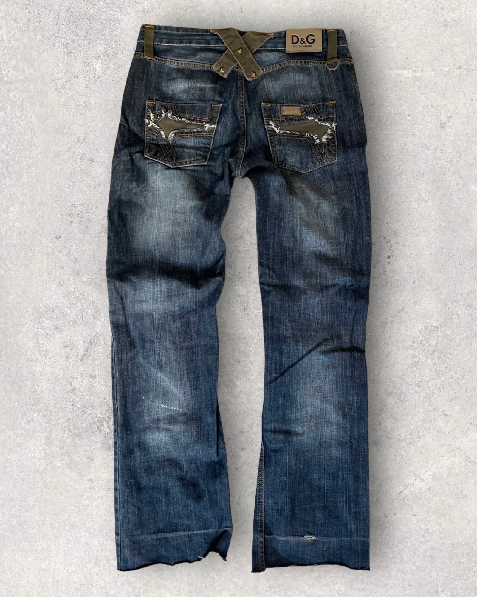 2004 Dolce & Gabbana Yoke Military Jeans (L) - Image 4