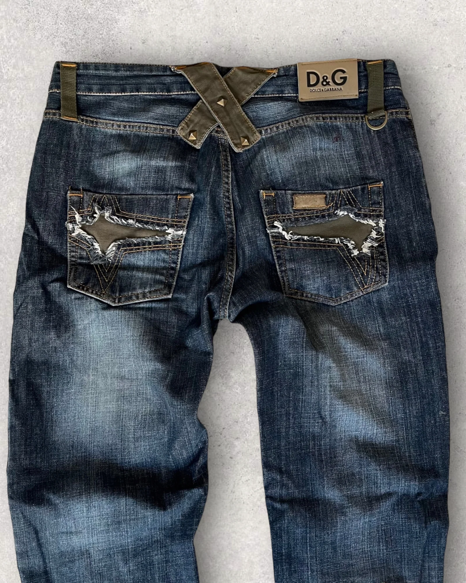 2004 Dolce & Gabbana Yoke Military Jeans (L) - Image 8