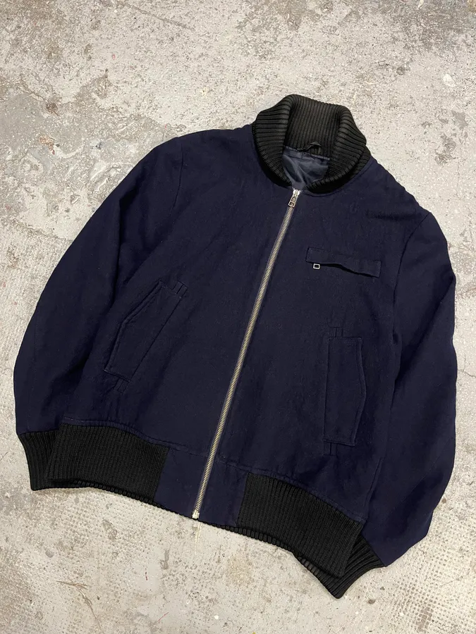 AW2007 Acne Studios Wool Navy Bomber - Image 4
