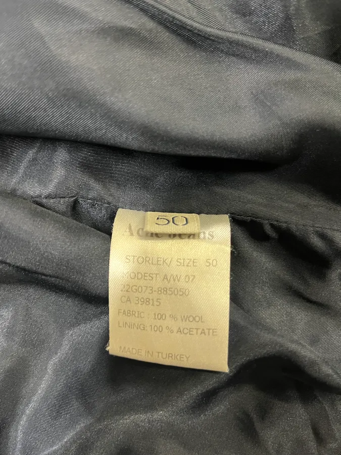 AW2007 Acne Studios Wool Navy Bomber - Image 9