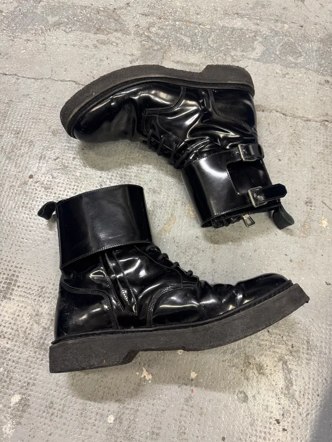 AW2015 Balmain H&M Black Ankle Leather Boots - Image 8
