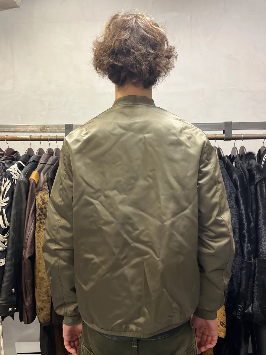AW2016 Acne Studios Shiny Olive Nylon Light Bomber Jacket - Image 3