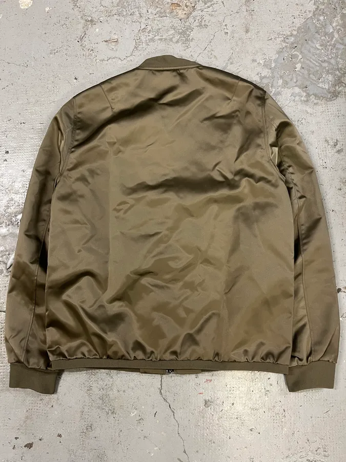 AW2016 Acne Studios Shiny Olive Nylon Light Bomber Jacket - Image 7