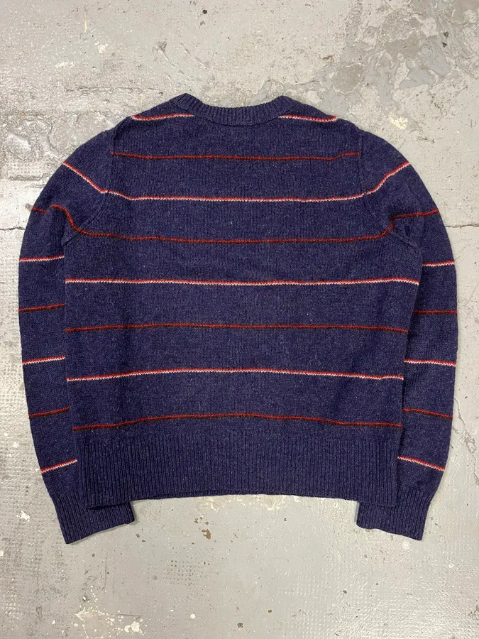 AW2018 Acne Studios Blue Wool Striped Sweater - Image 6