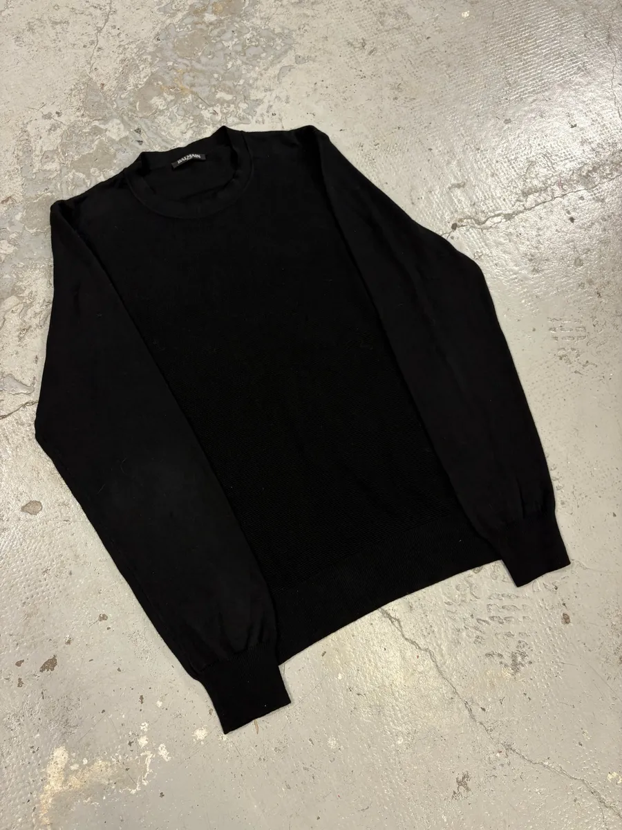 Balmain Black Minimalist Sweater - Image 5