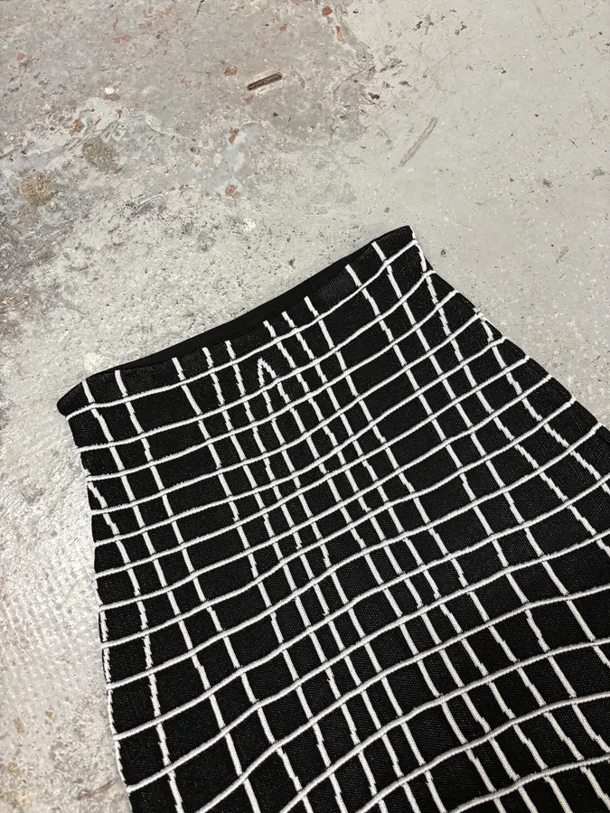 Balmain Paris Black & White Contemporary Skirt - Image 3