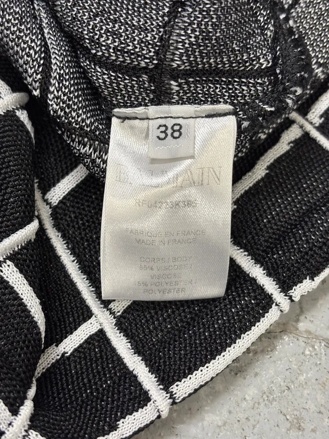 Balmain Paris Black & White Contemporary Skirt - Image 7