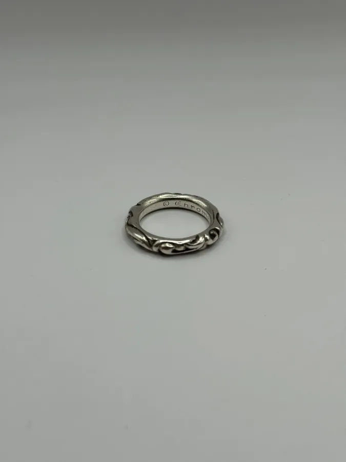 Chrome Hearts Scroll Band Silver 925 Ring - Image 3