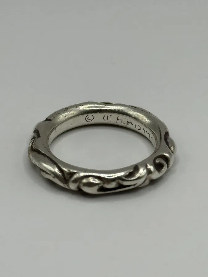 Chrome Hearts Scroll Band Silver 925 Ring - Image 4