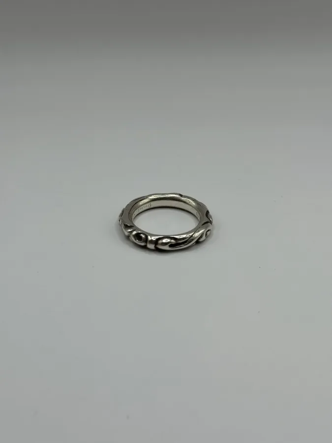 Chrome Hearts Scroll Band Silver 925 Ring - Image 6