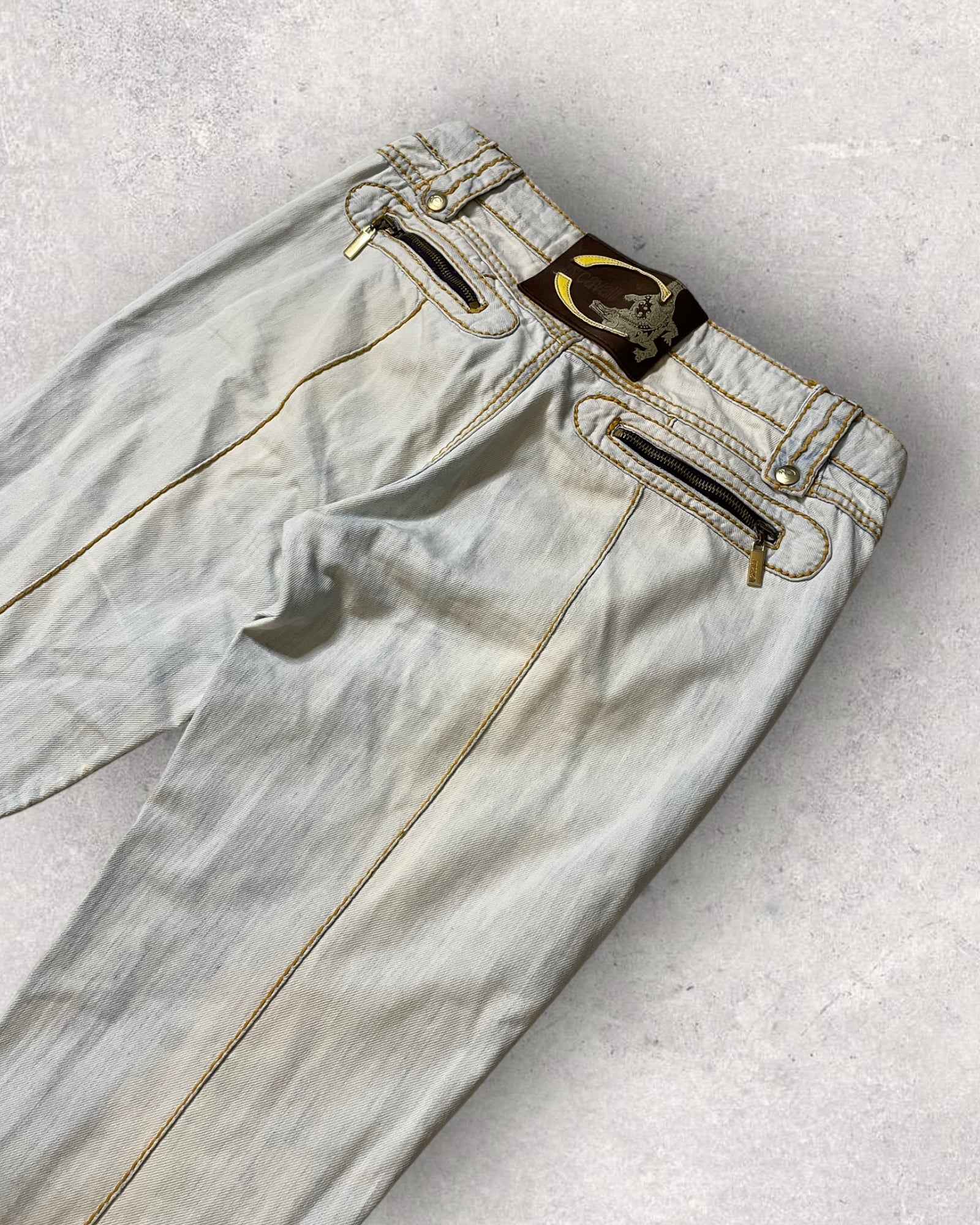 Just Cavalli Biker White Jeans - Image 4