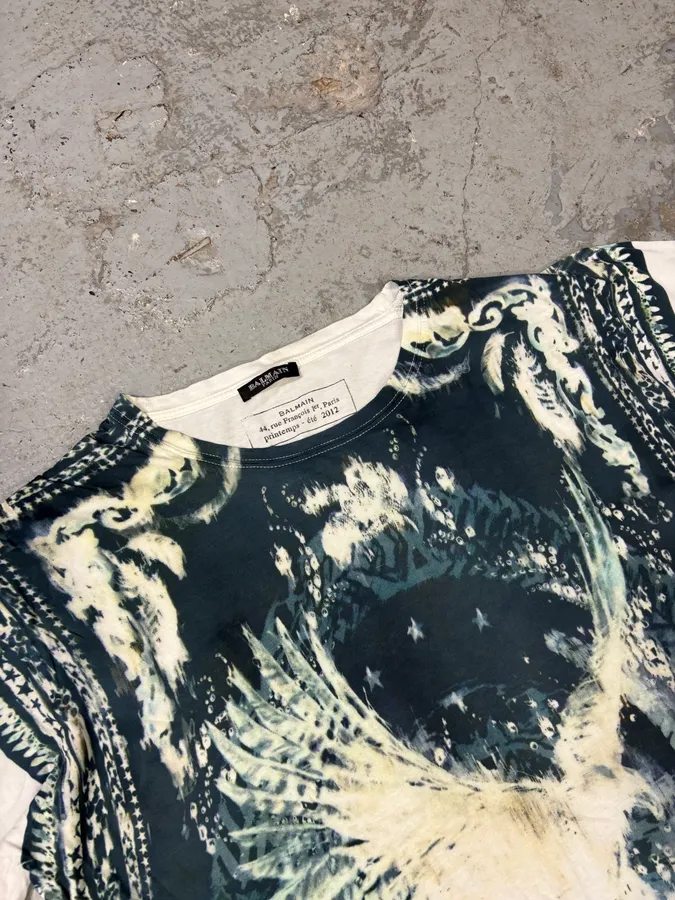 SS2012 Balmain Eagle Contemporary White Tee-Shirt - Image 5